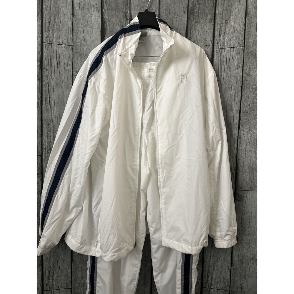 Vintage Y2K Nike White Windbreaker Tracksuit Set Unisex Large